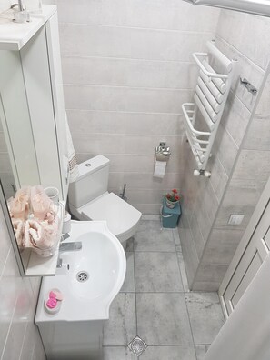 Sèche-cheveux, serviettes fournies, papier toilette