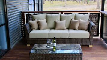 Exclusive Cabin, 1 Bedroom, Lake View | Terrace/patio