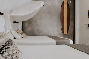 Minibar, caja de seguridad en la habitación, wifi gratis y ropa de cama 
