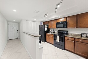 Fridge, microwave, oven, stovetop - Oceanfront 2 Bedroom Condo with Amazing Ocean Views, #406 (Indian Harbour Beach)