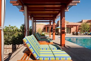 Outdoor pool, a heated pool - Luxury Resort Living in Santa Fe, heated pool, hot tubs, 360 mountain top views (Santa Fe)