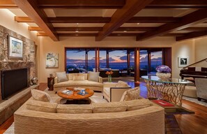 Smart TV, fireplace, foosball, table tennis