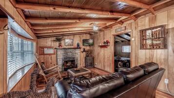 TV, fireplace, offices