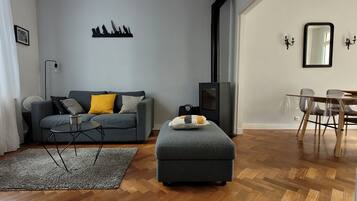 TV connectée, cheminée, chaßne hi-fi