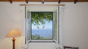 A room with a window, a radiator, and a lamp. - Quinta Devónia - Tília,country house with sea view (Funchal)