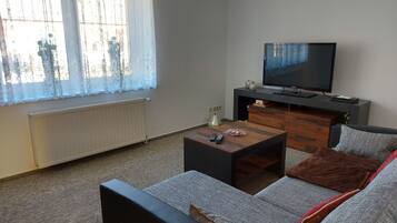 TV, ping pong, books