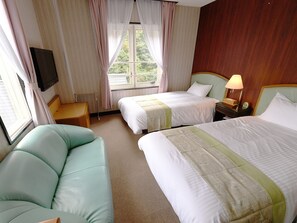 Quarto duplo standard, 2 camas de solteiro, para não fumantes | Wi-Fi de cortesia, roupa de cama