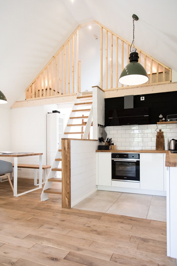 Fridge, oven, stovetop, dishwasher