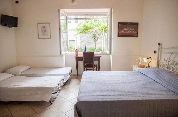 2 bedrooms, desk, iron/ironing board, travel cot