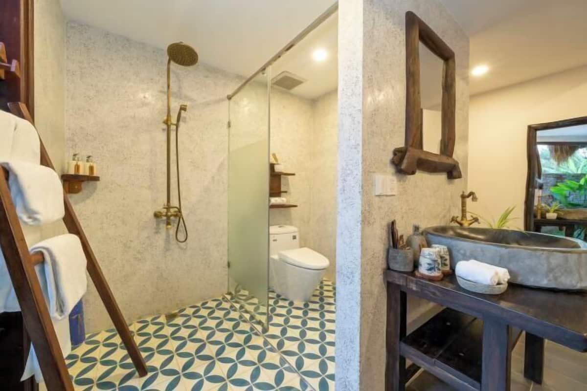 Baño | Tina y regadera independientes y tina con aguas termales