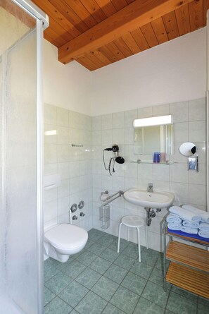 Shower, hair dryer