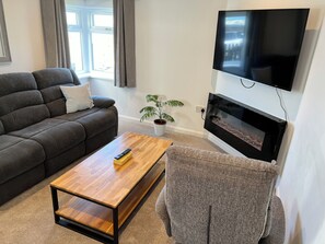 Family House, 3 Bedrooms, Non Smoking (Grassmead) | Living area | Flat-screen TV - Sennen Cove Cottages (Penzance)