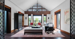 Suite Presidenziale, 2 camere da letto, vista piscina (Suite) | Biancheria da letto di alta qualità, minibar, una cassaforte in camera