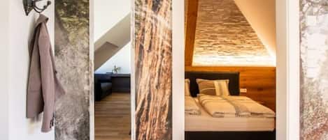 Appartement Ville, 1 chambre, vue ville (Penthouse) | Coffres-forts dans les chambres, décoration personnalisée