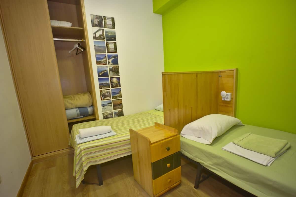 Blackout drapes, WiFi (free), bed sheets