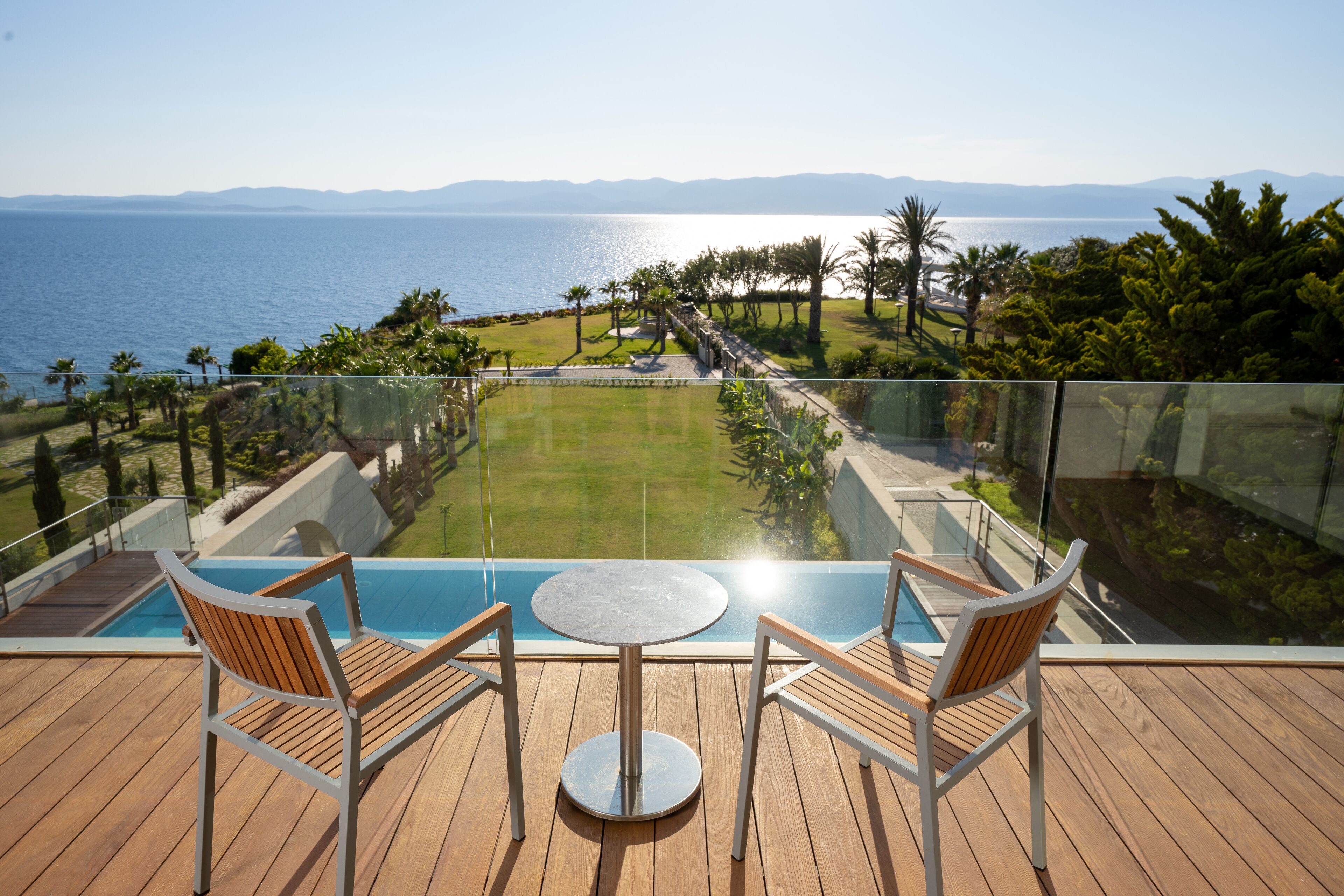 Habitación exclusiva doble, 1 cama doble, balcón, vistas al mar | Terraza o patio