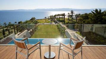 Habitación exclusiva doble, 1 cama doble, balcón, vistas al mar | Terraza o patio