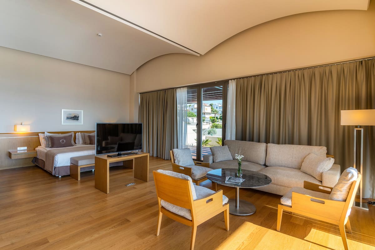 Suite Presidenziale, 1 letto matrimoniale, piscina privata, vista mare (Terrace) | 1 camera, biancheria da letto ipoallergenica, minibar