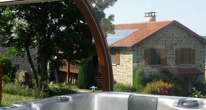 Charming Cottage with Spa, Fireplace, and Country Games in Scenic Sauvain, France