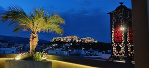 숙박 시설에서 보는 시내 전망