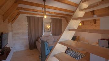 Luxury Chalet, Mountain View | Ruang tamu | TV skrin rata
