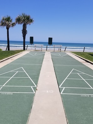 Enjoy shuffleboard games with ocean views on this well-maintained court.