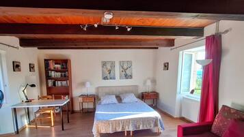 Habitación, 1 cama doble, vistas al valle | Espacio para trabajar con un portátil, cortinas opacas, wifi gratis