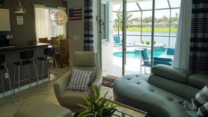 House, 4 Bedrooms | Living area - Sunset Lakes - 8524 Blaue By Fairytale VR (Kissimmee)