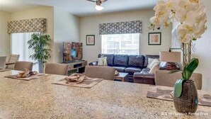 Condo, 4 Bedrooms | Living area | TV - Storey Lake - 4902 Clock By Fairytale VR (Kissimmee)