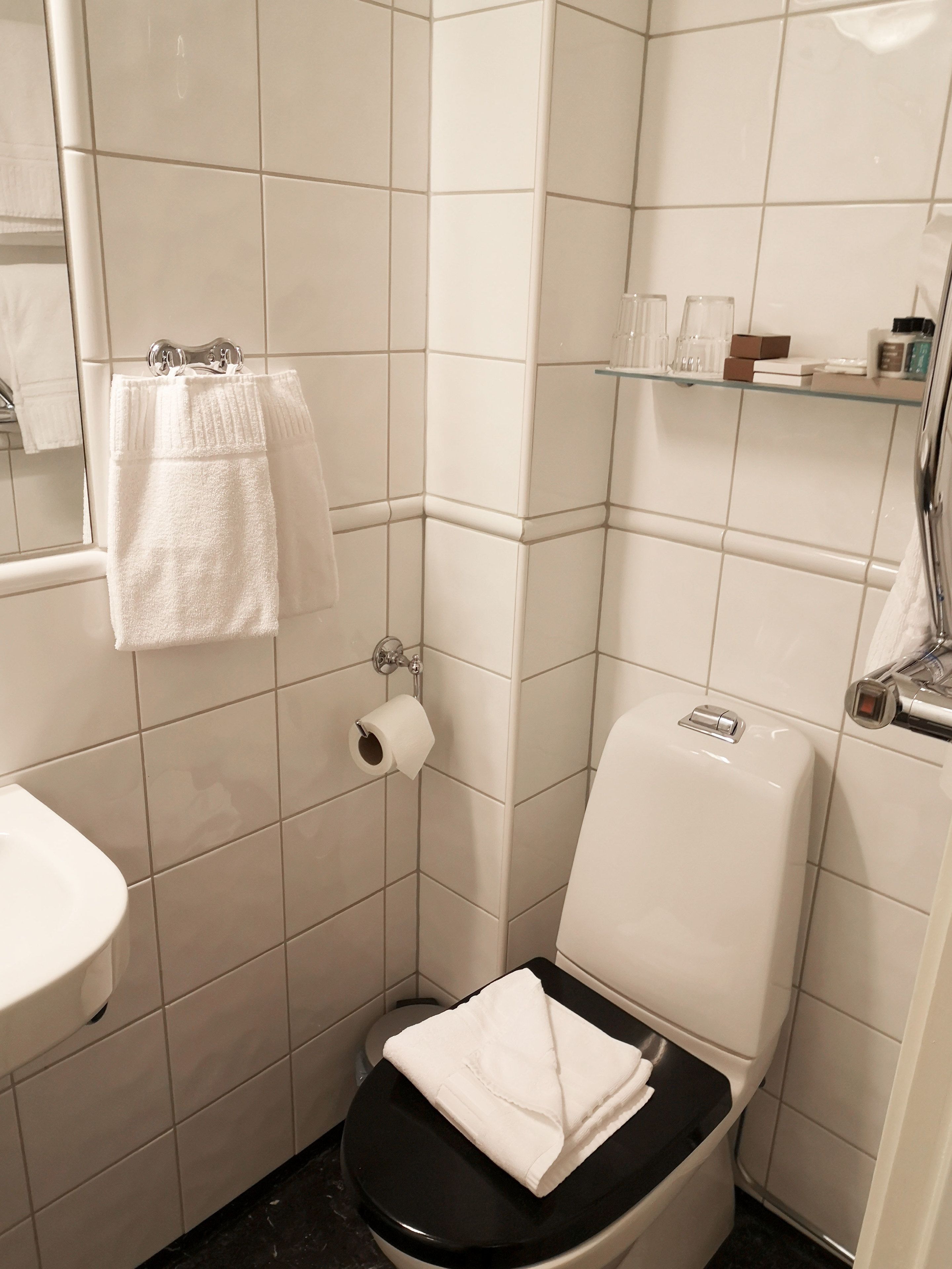 free toiletries, hair dryer, towels, soap