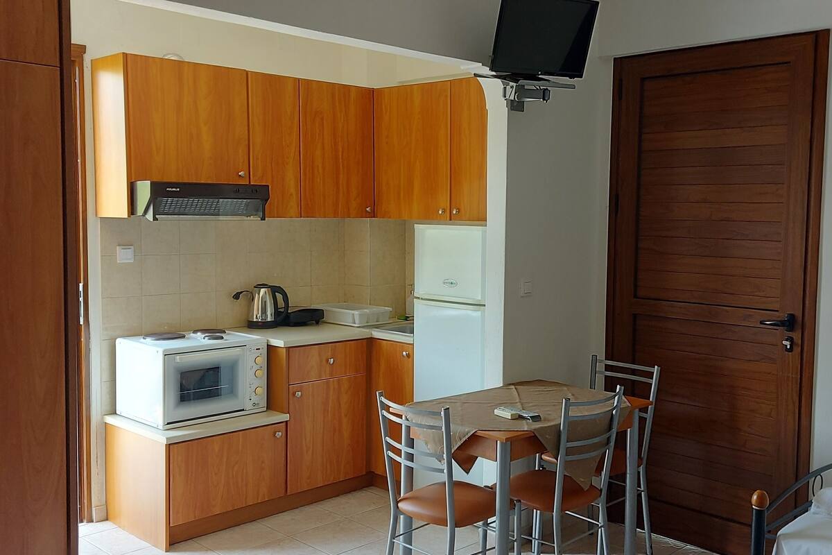 Căn hộ, quang cảnh biển (5) | Bếp riêng | Tủ lạnh, lò nướng, bếp nấu, ấm điện 