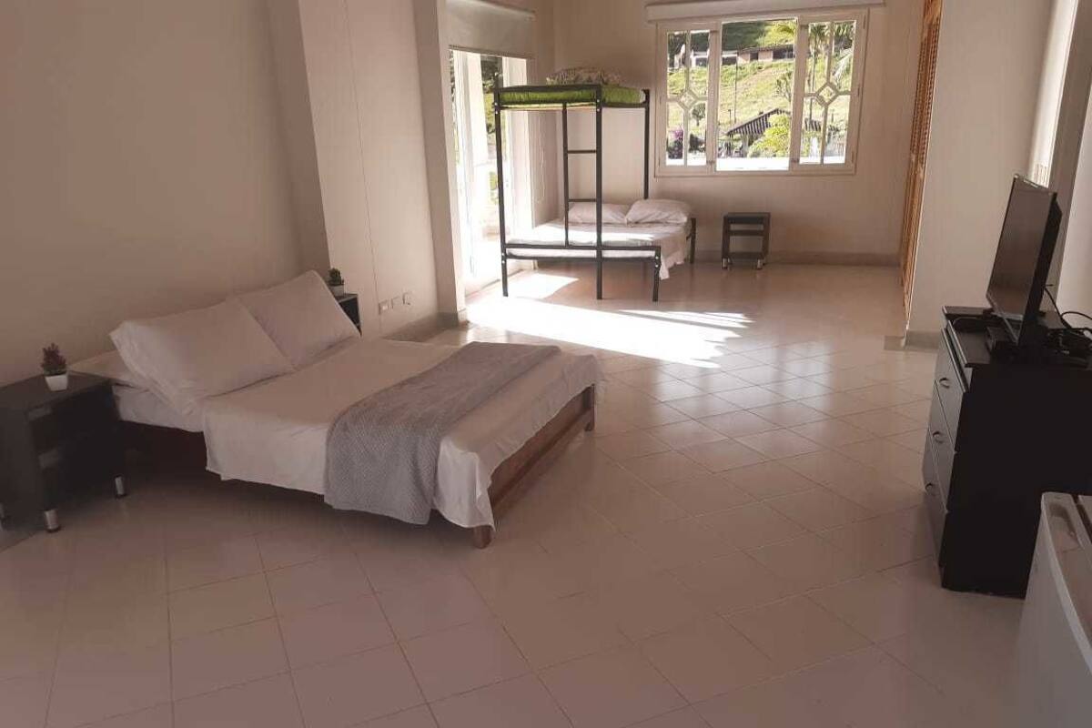 Blackout curtains, free WiFi, bed sheets