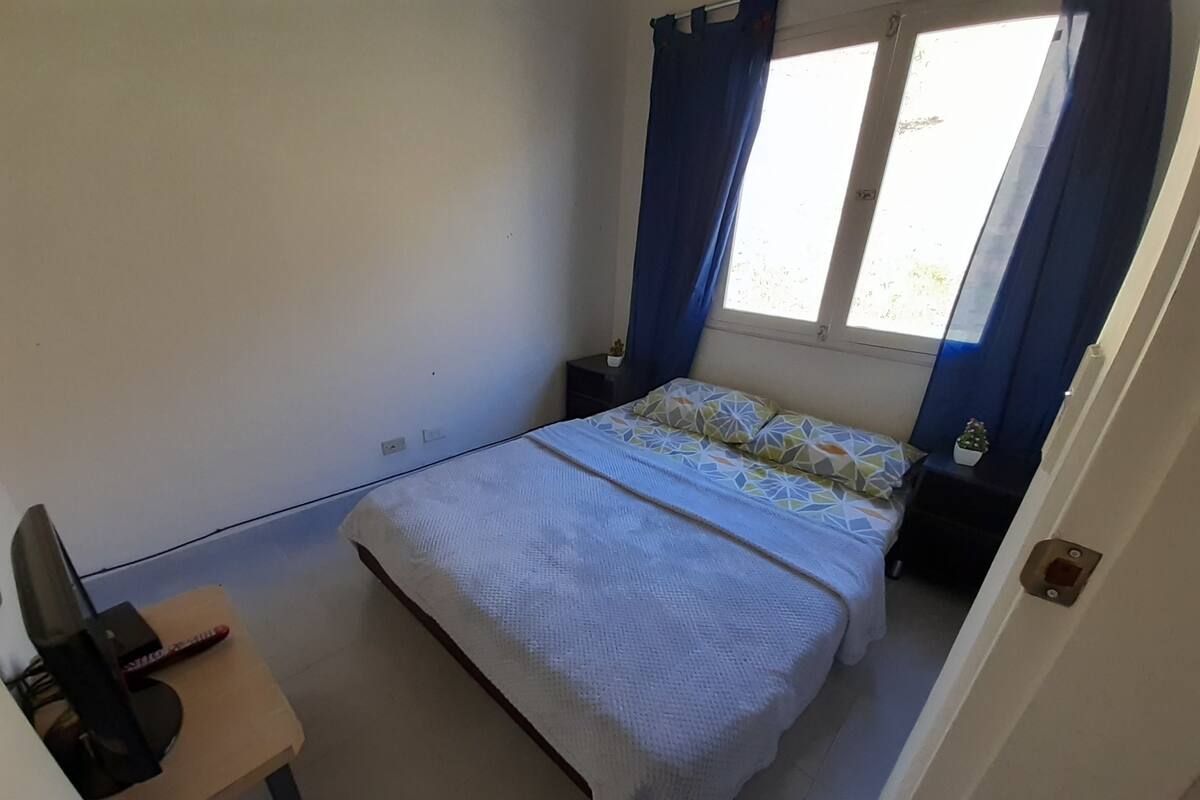 Blackout curtains, free WiFi, bed sheets