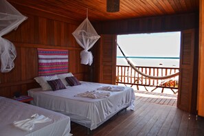 舒適客房, 多張床, 海景 | 免費 Wi-Fi、床單