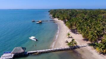Ubicación a pie de playa, tumbonas y toallas de playa