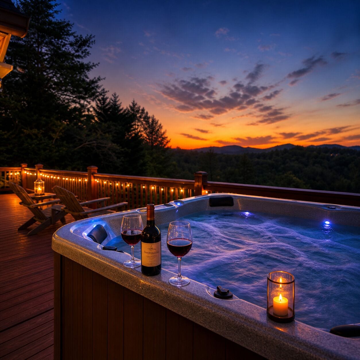Outdoor spa tub