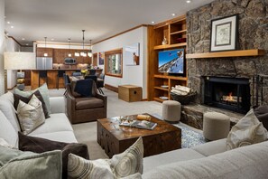 TV, fireplace, ping pong