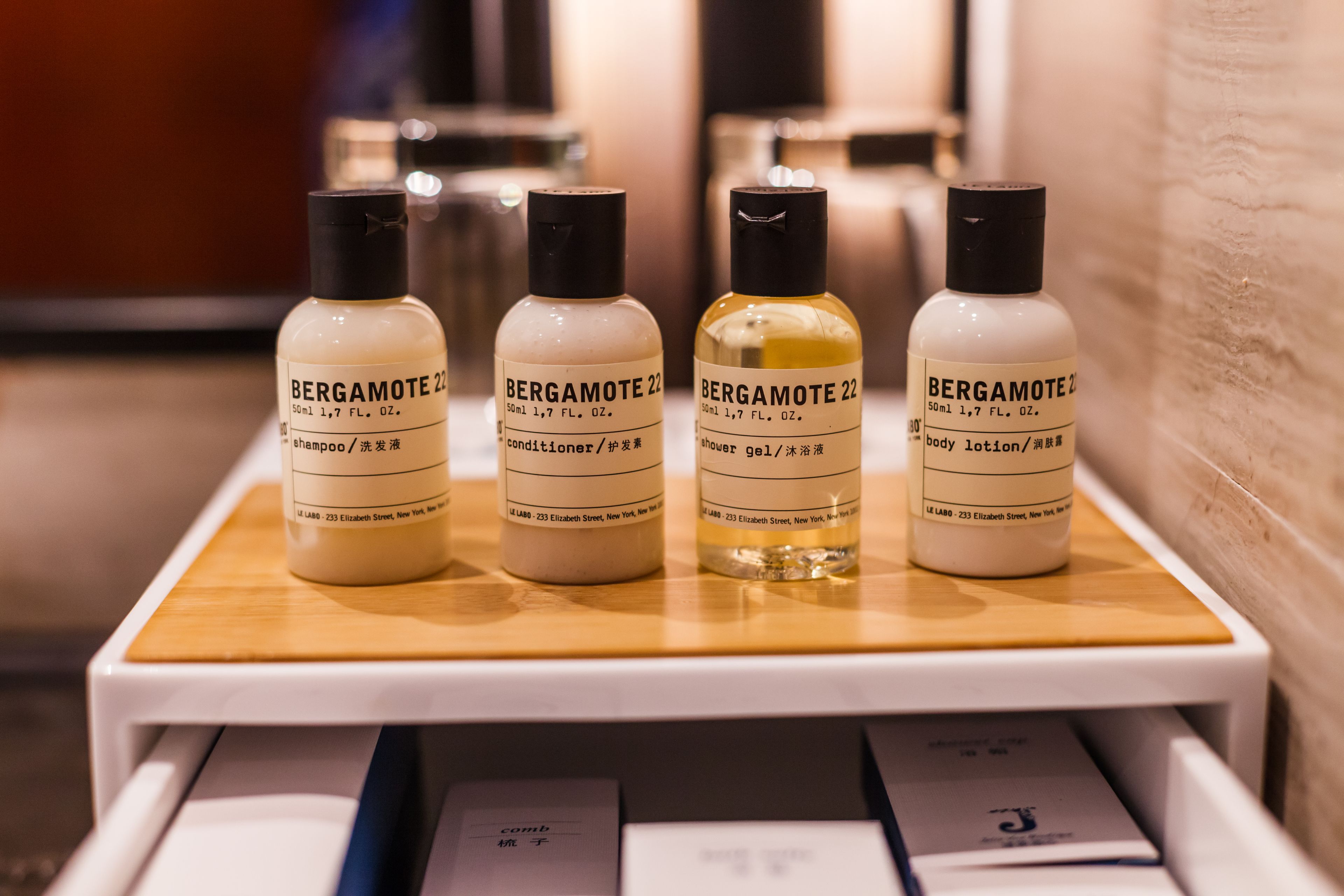 free toiletries, hair dryer, bathrobes, slippers