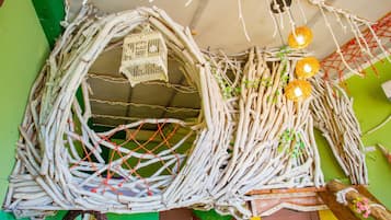 Individually decorated, desk, blackout drapes, soundproofing