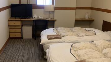 Desk, free WiFi, bed sheets