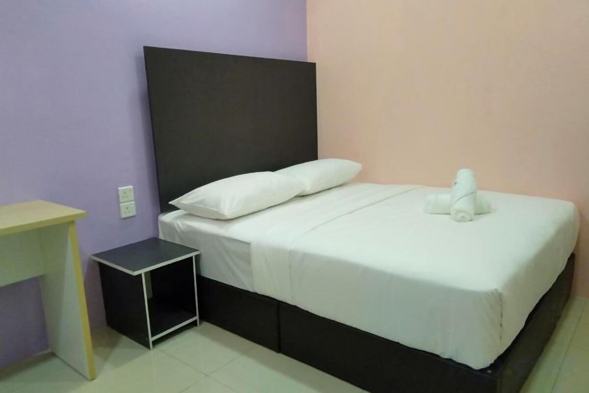Premium bedding, desk, iron/ironing board (on request), free WiFi