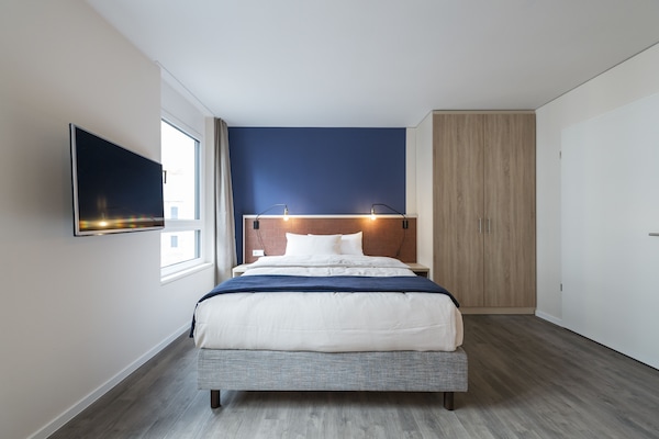 Ropa de cama hipoalergénica, escritorio y cortinas blackout