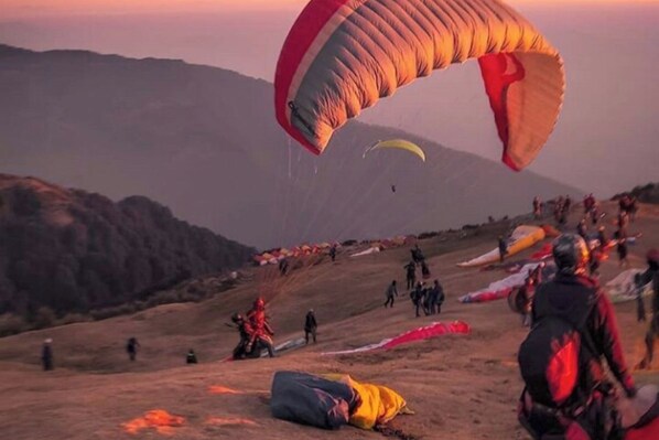 Outdoor rock climbing