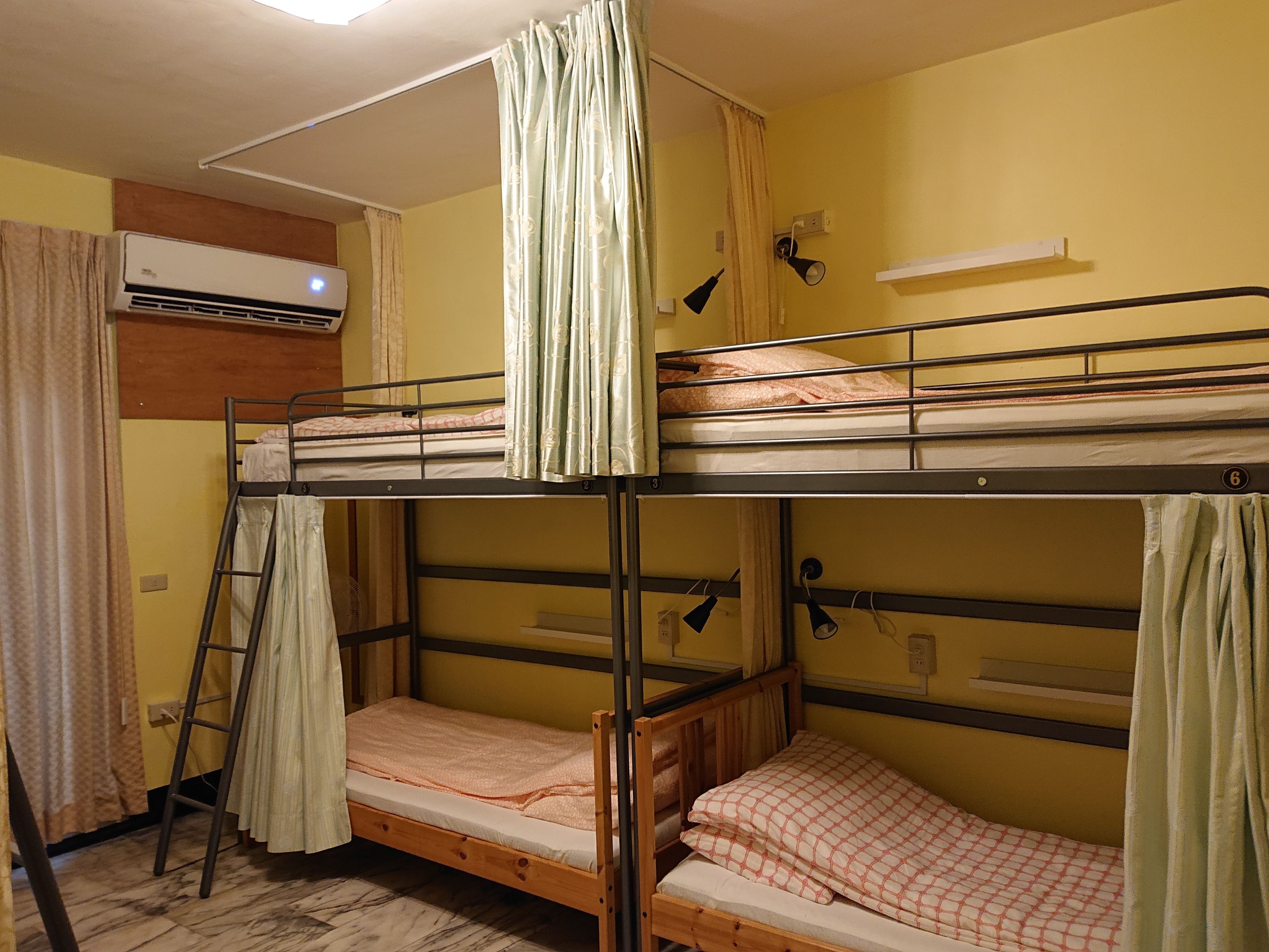 Blackout curtains, free WiFi, bed sheets