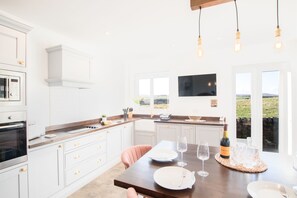 Luxury Cottage, Ensuite (Bungalow ) | Shared kitchen | Highchair - Northern Hideaways, Sunnyside, Otterburn (Newcastle-upon-Tyne)