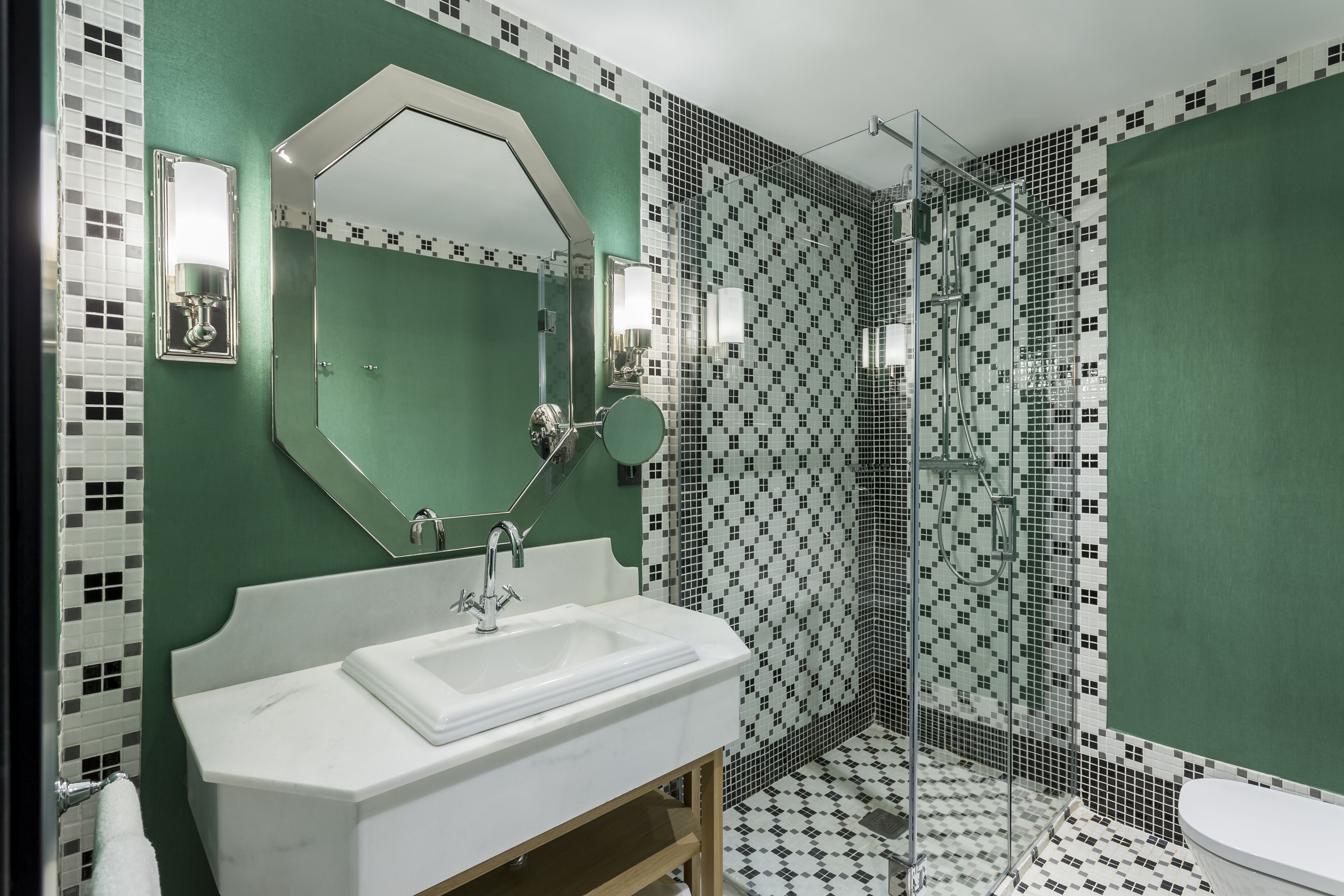 standard double room single use | bathroom | shower, eco-friendly toiletries, hair dryer, towels