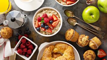 Daily buffet breakfast (EUR 17.95 per person)