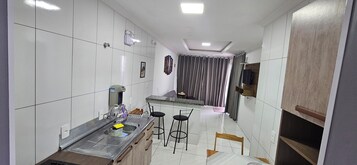 Premium Apartment, 2 Bedrooms | Private kitchen | Fridge, microwave, oven, stovetop