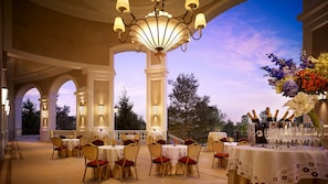 Outdoor banquet area