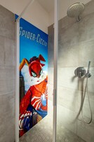 Shower, free toiletries, hair dryer, bidet